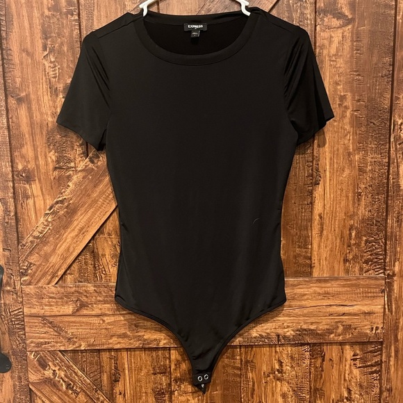 Express women's spandex black body suit one‎ piece size small - Picture 1 of 3